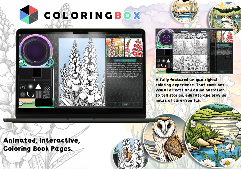 coloring box interactive coloring book pages banner