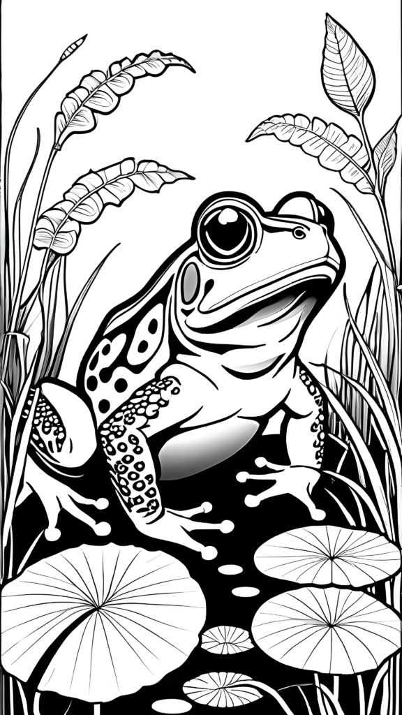 Grass Frog animals coloring page. Animals Coloring Pages. Printable Downloads: Free Animal Coloring Pages